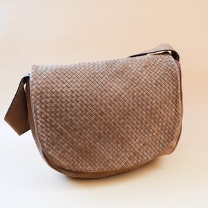 Adrienne Vittadini Leather Brown Shoulder Bag